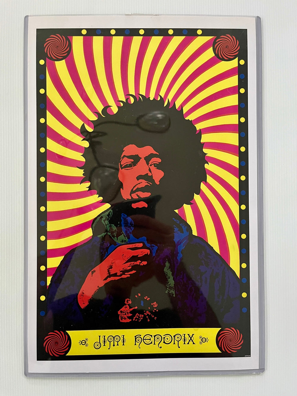 Jimi Hendrix Psychedelic Portrait Poster MP1625 Vintage Rock Music Wall Art