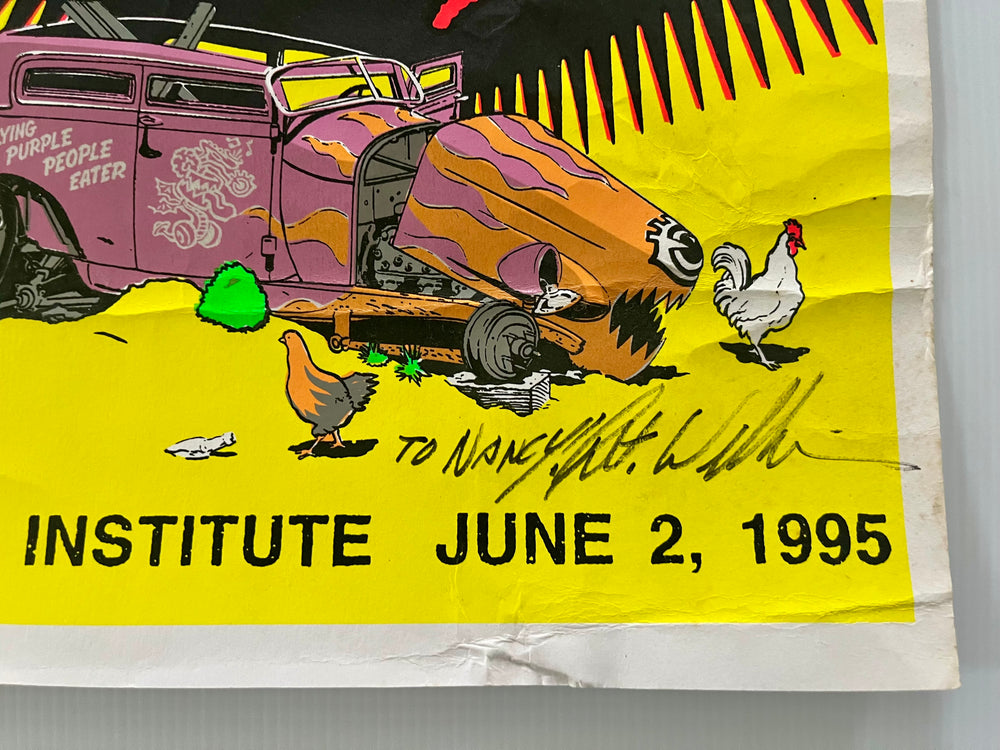 Robert Williams 1995 SF Art Institute Flying Purple People Eater Poster Signed
