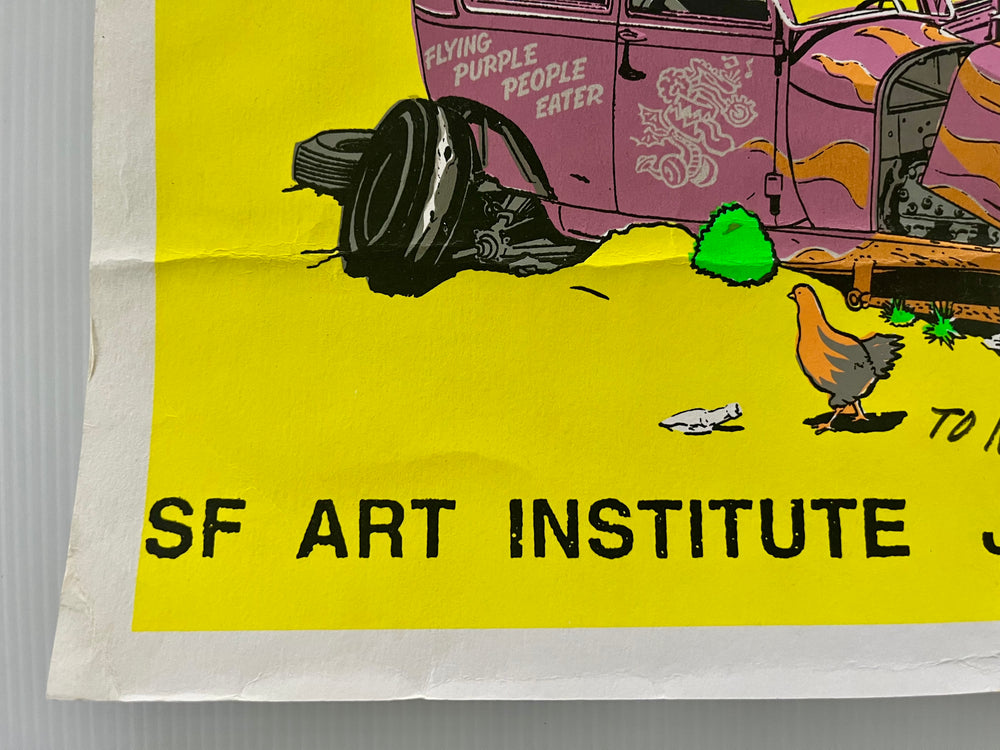 Robert Williams 1995 SF Art Institute Flying Purple People Eater Poster Signed