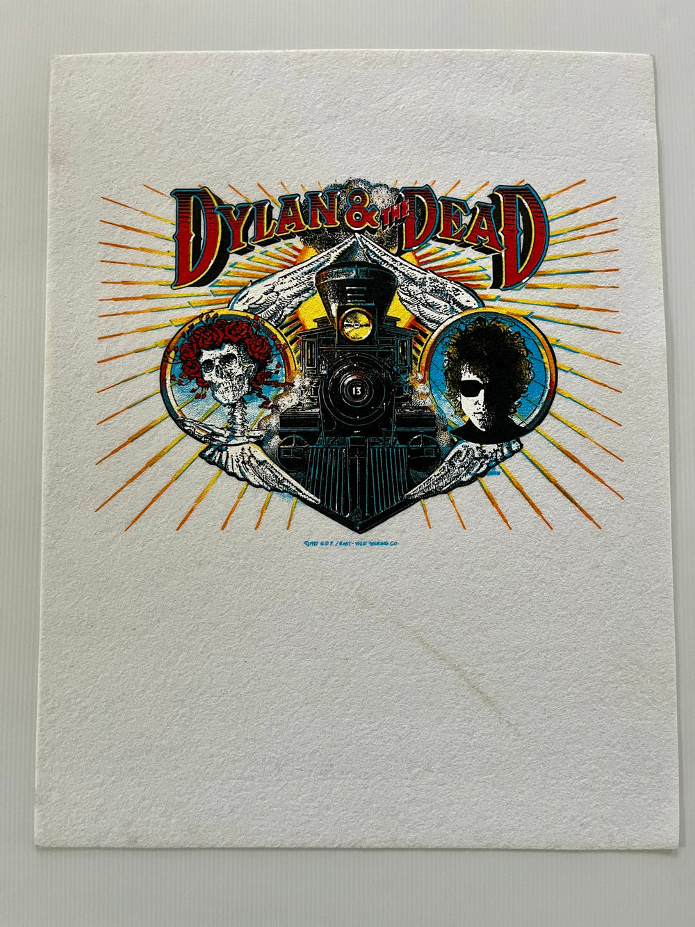 Bob Dylan Grateful Dead 1987 Rick Griffin Dylan & The Dead Original Pellon Print