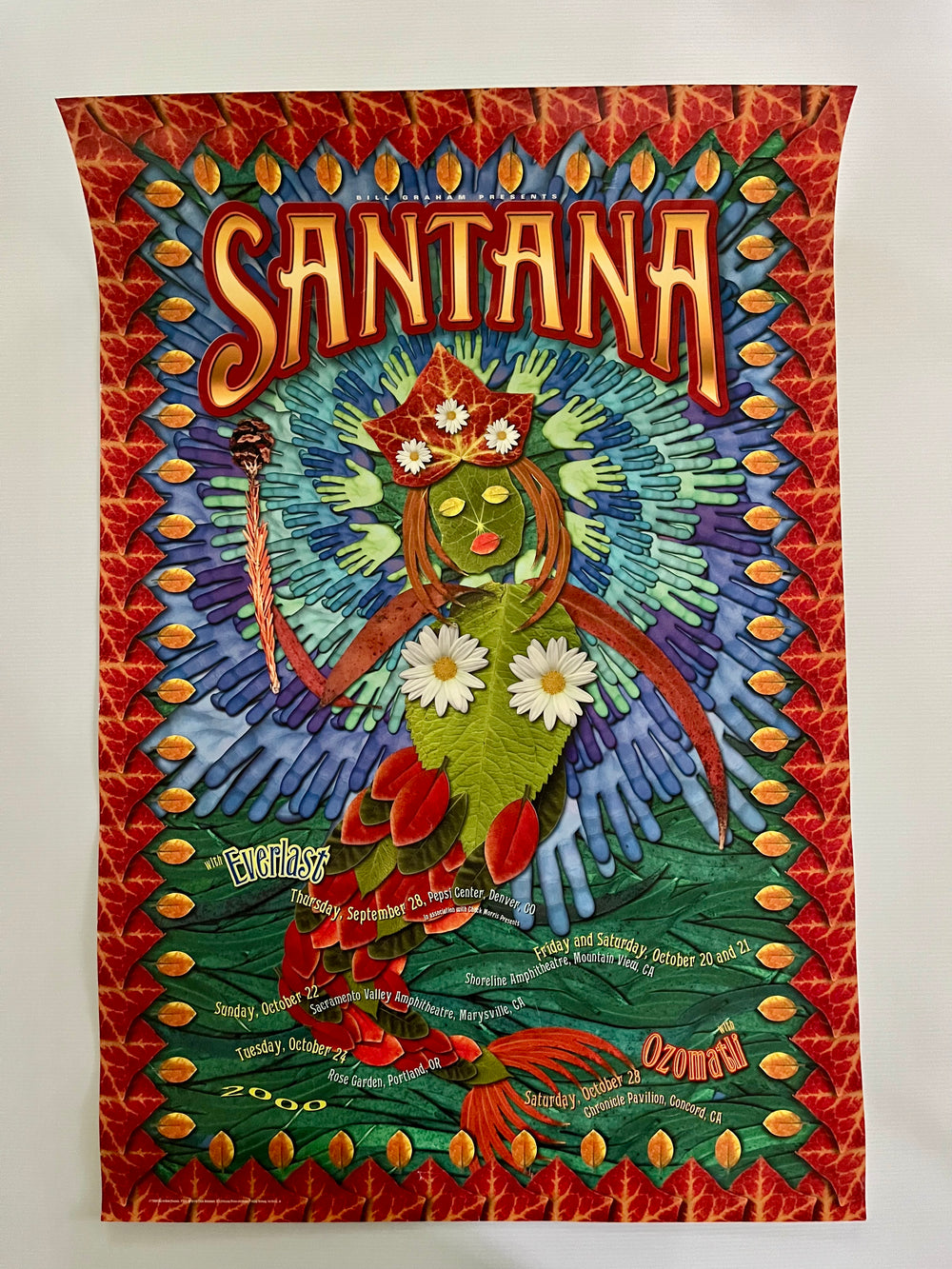 Santana Everlast 2000 Original Bill Graham BGP-247 Concert Poster Frank Wiedemann