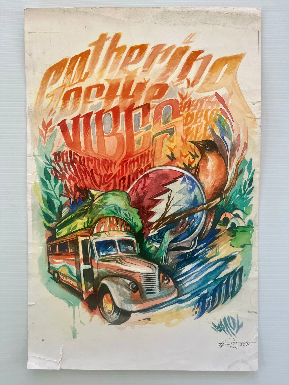 Furthur Gathering of the Vibes Grateful Dead Signed Numbered 38/50 Art Print