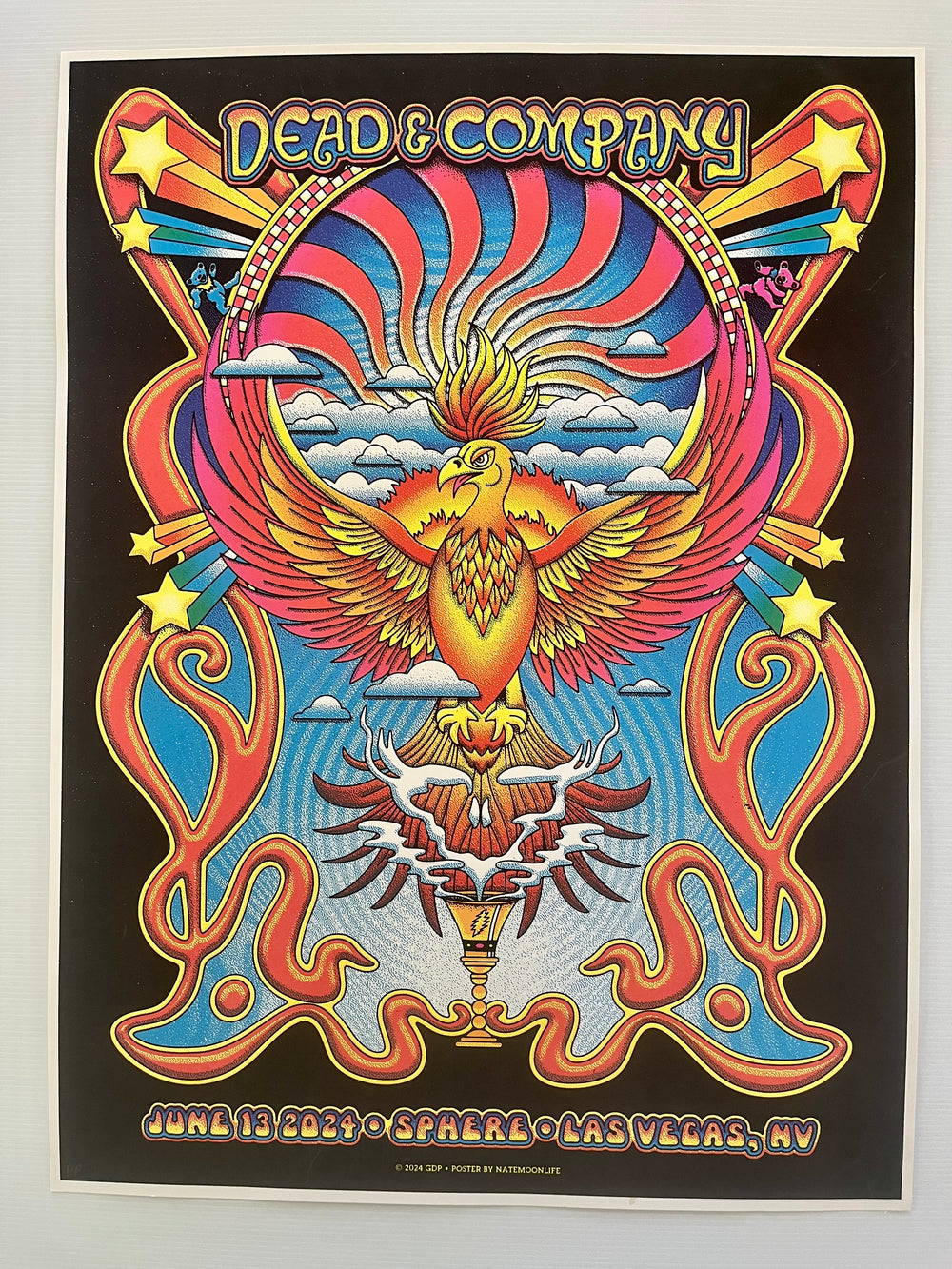 Dead & Company Sphere Las Vegas 6/13/24 Nate Gonzalez AP Artist Proof Poster