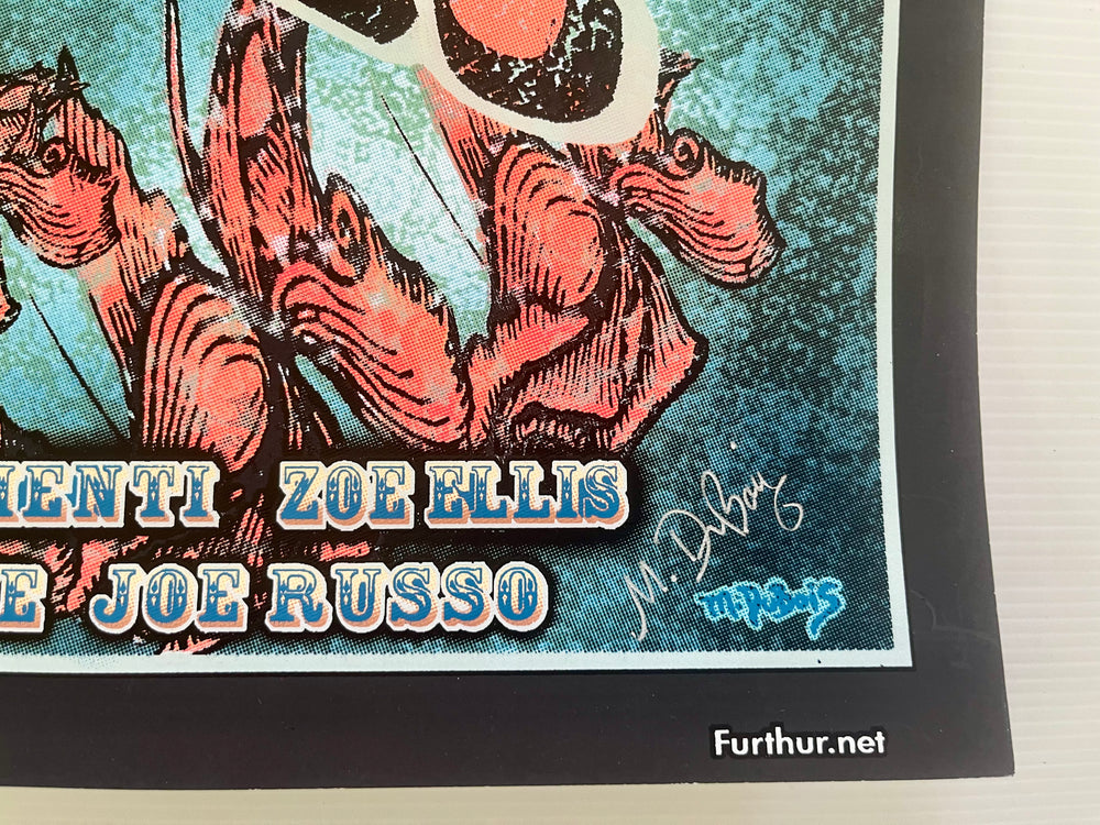 Furthur Phil Lesh Bob Weir 2010 Winter Tour Mike DuBois Signed Original Silkscreen Poster