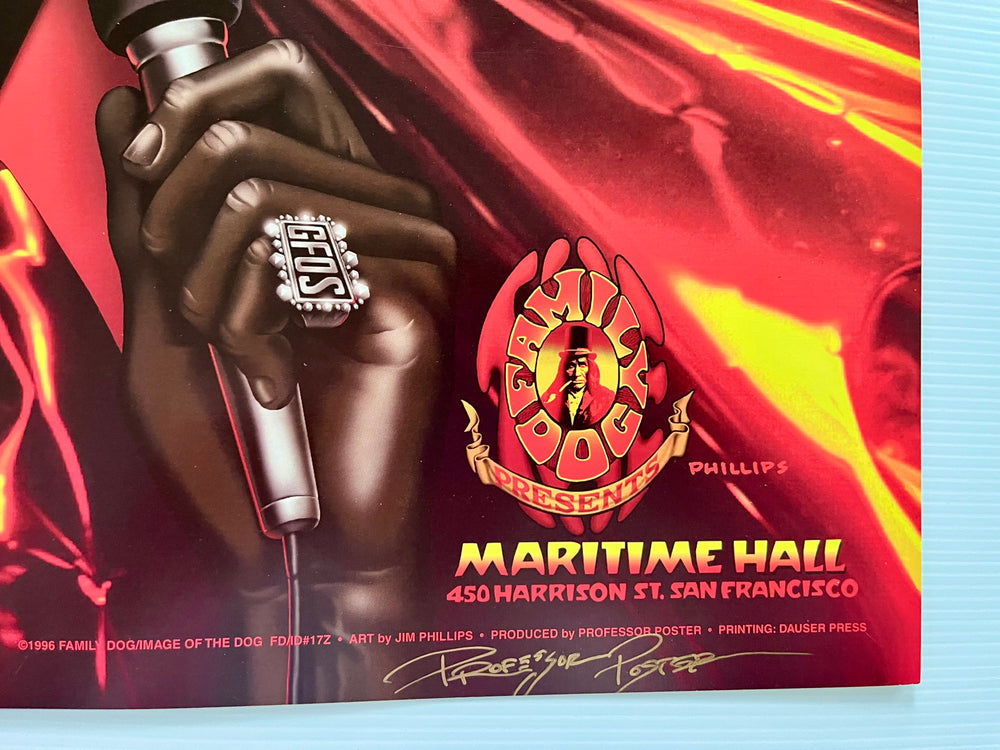 1996 James Brown Soul Generals Maritime Hall SF Jim Phillips Original Poster