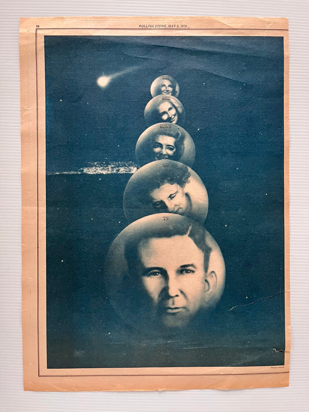 1974 Rolling Stone Carter Family A.P. Sara Maybelle Phillip Carroll NRPS Ad