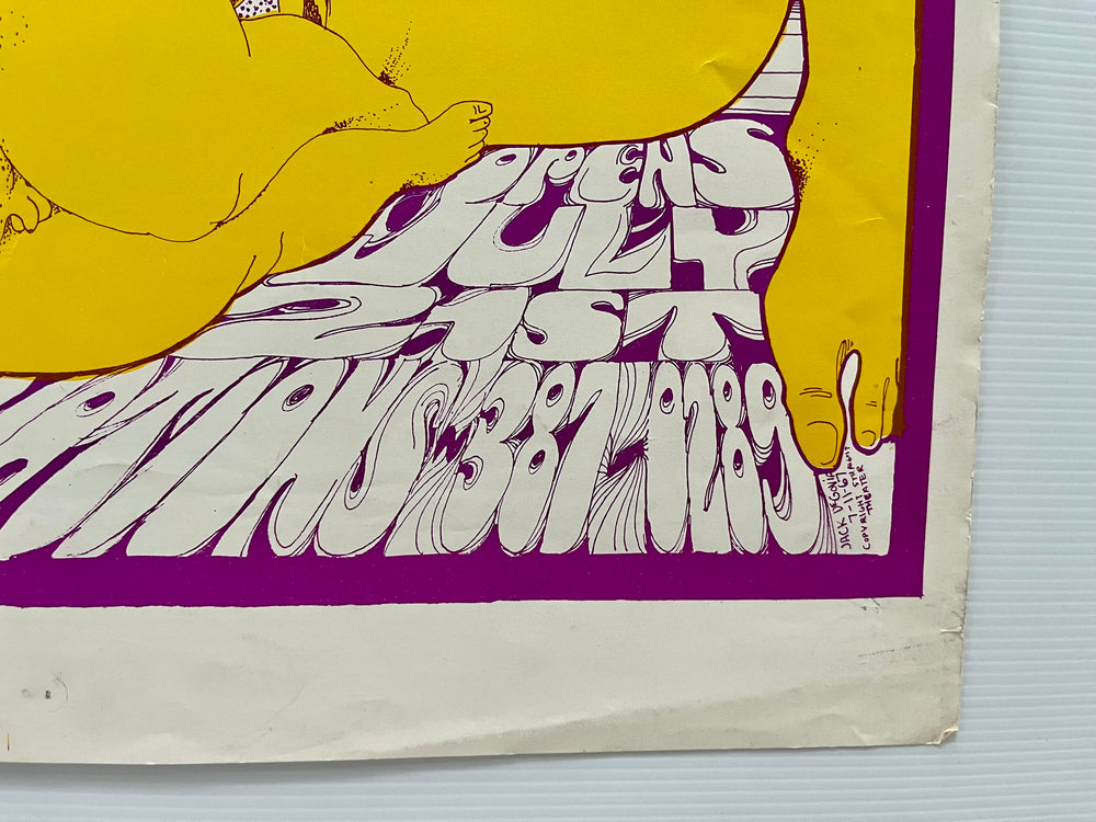 RARE 1968 The Passage Psychedelic Theater Poster Jack DeGonia Original 60s