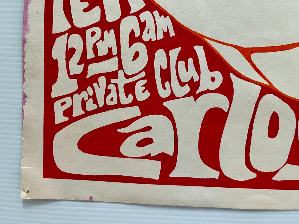 RARE 1966 Psychedelic Center Carlo’s SF Concert Poster Bevi Stabler Original