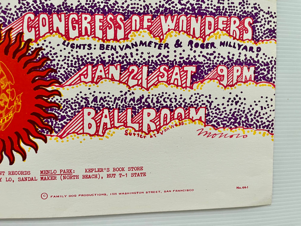 1967 FD-44 Steve Miller Blues Band Avalon Ballroom Poster Victor Moscoso OP-1