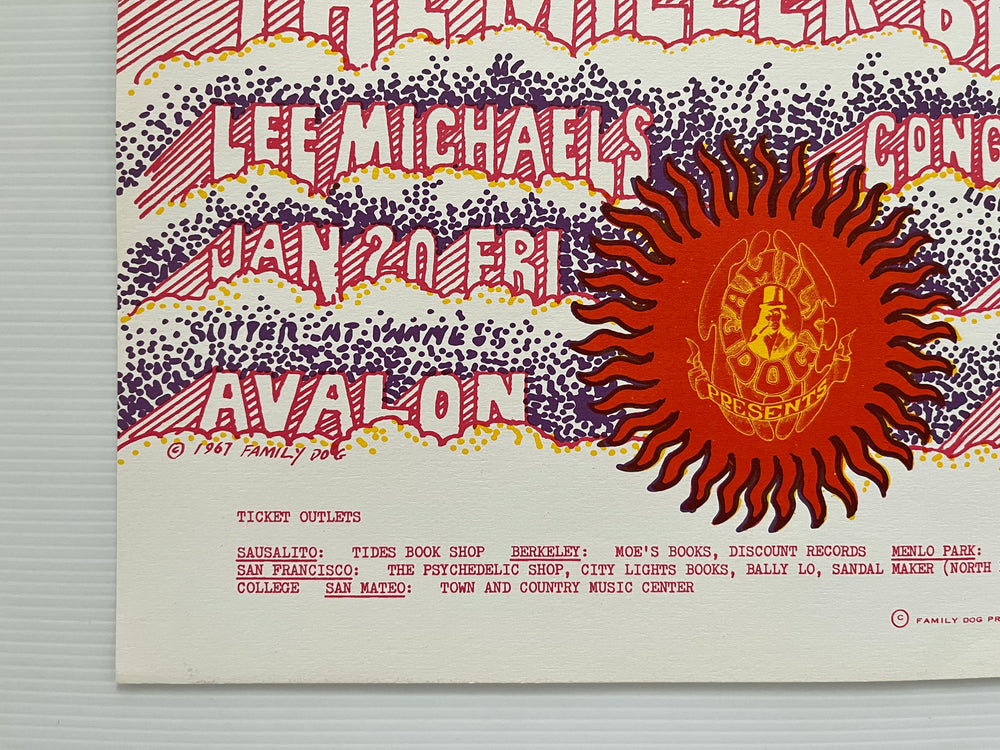 1967 FD-44 Steve Miller Blues Band Avalon Ballroom Poster Victor Moscoso OP-1