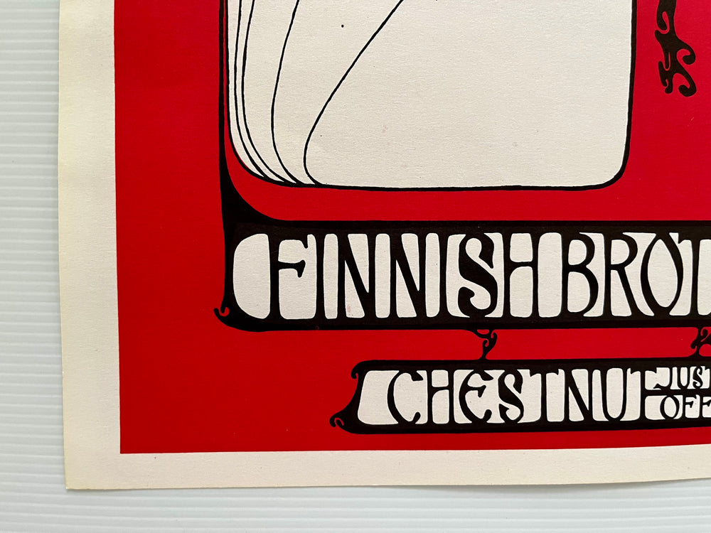 Country Joe & The Fish John Fahey 1967 Finnish Brotherhood Hall Poster AOR 2.270