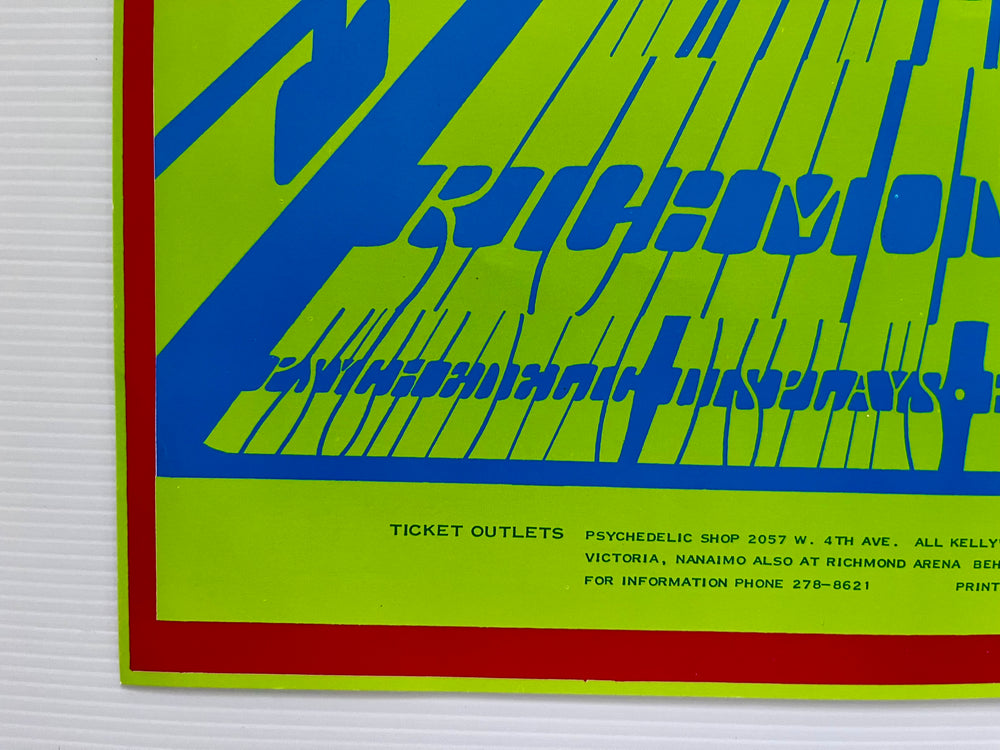 Jefferson Airplane 1967 Trips Festival Bob Masse Signed RP-2 Concert Poster