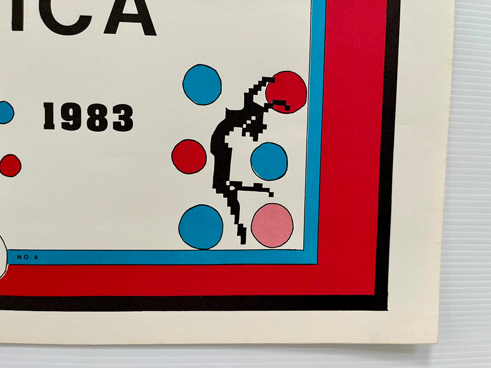 David Bowie 1983 Let’s Dance in America Tour Poster Blue Angel Original Vintage