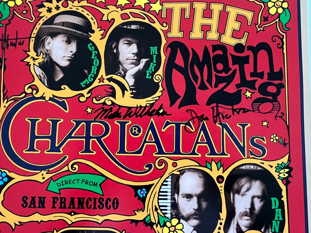 2015 Charlatans Red Dog Saloon 50th Anniversary Poster Signed Dan Hicks George Hunter Mike Wilhelm Richard Olsen