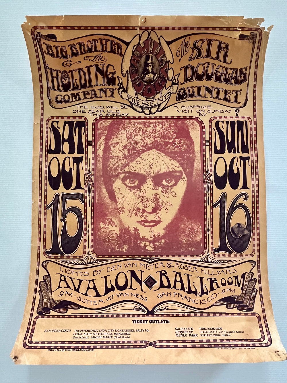 1966 FD-30 Big Brother & The Holding Co Janis Joplin Avalon Ballroom Original Poster