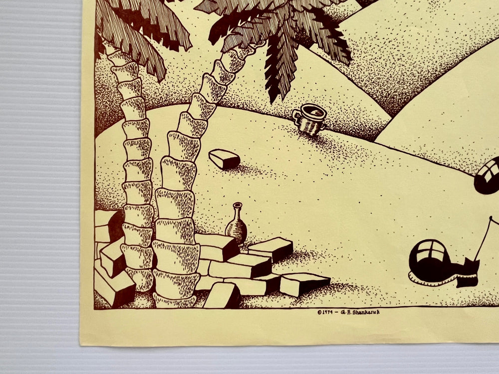Original 1974 Paul Horn Concert Poster San Francisco 739 Bryant St Psychedelic Jazz