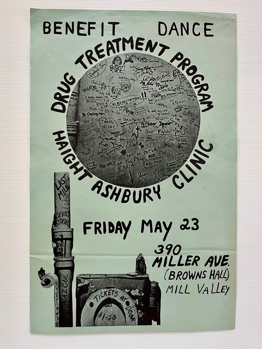 1969 Haight Ashbury Free Clinic Benefit Dance Devil’s Kitchen Mill Valley Poster A slightly stronger eBay title: