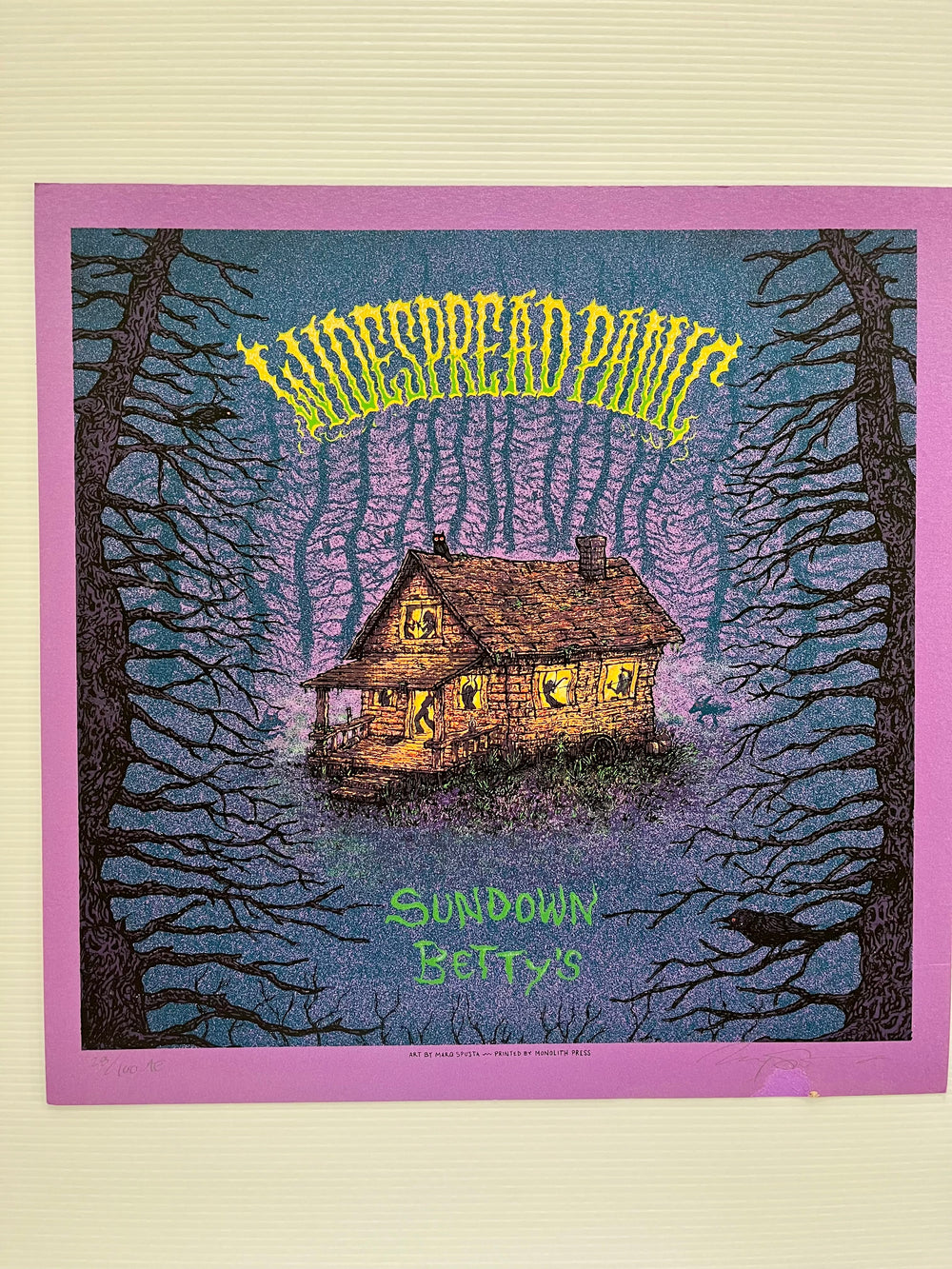 Marq Spusta Widespread Panic Sundown Betty’s Signed AE #28/100 Poster