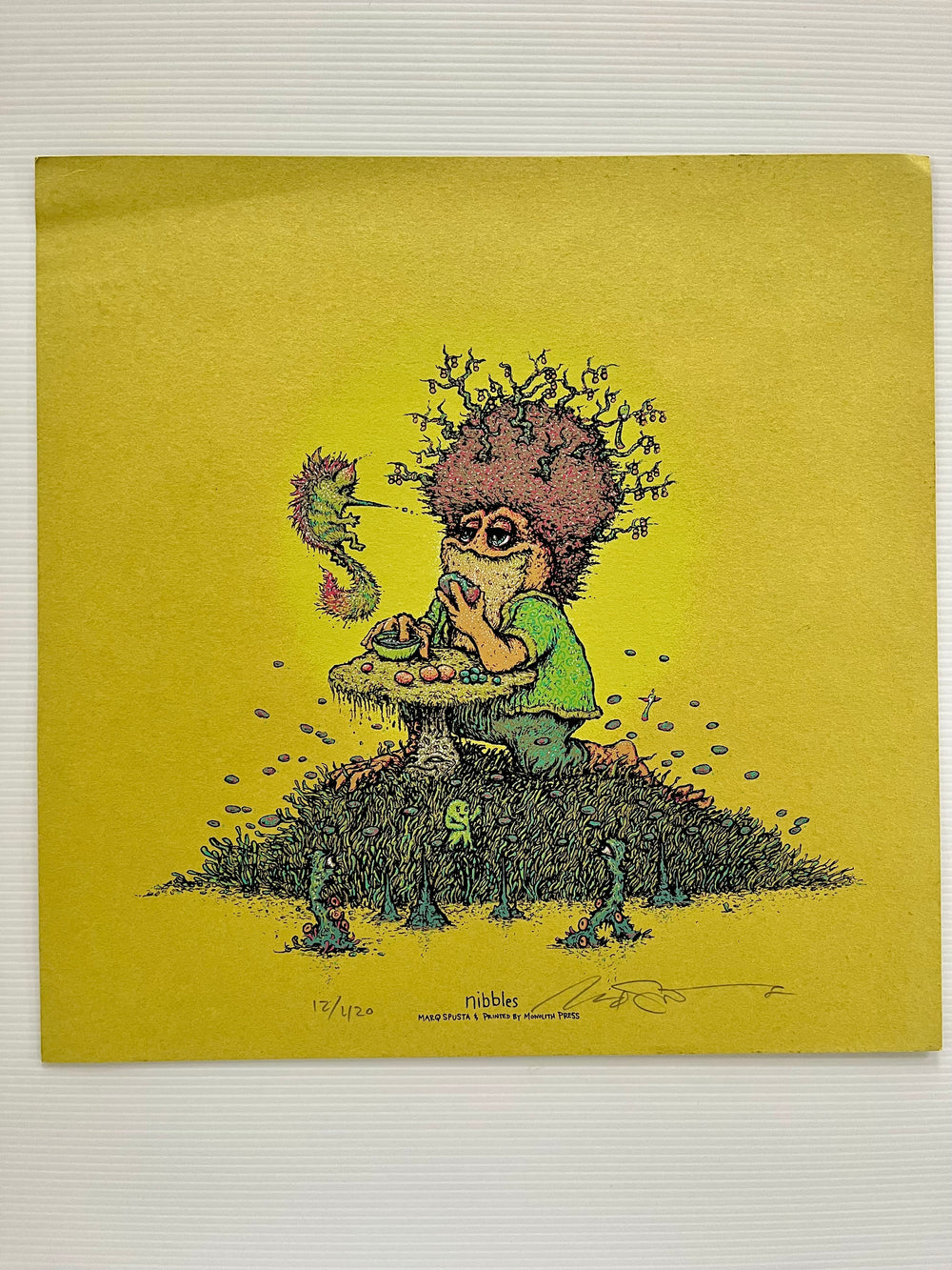 Marq Spusta Nibbles 2016 Signed #17/120 Screen Print Monolith Press