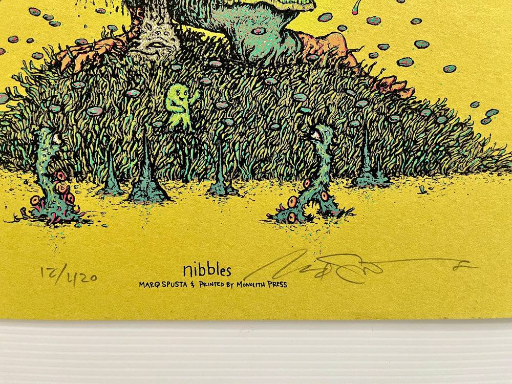 Marq Spusta Nibbles 2016 Signed #17/120 Screen Print Monolith Press