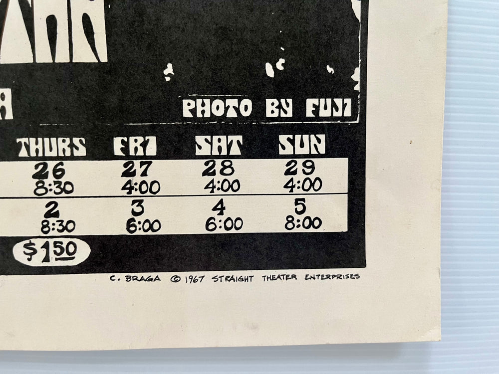 1967 Straight Theater Lady Aoi Kantan Original Poster Chris Braga San Francisco