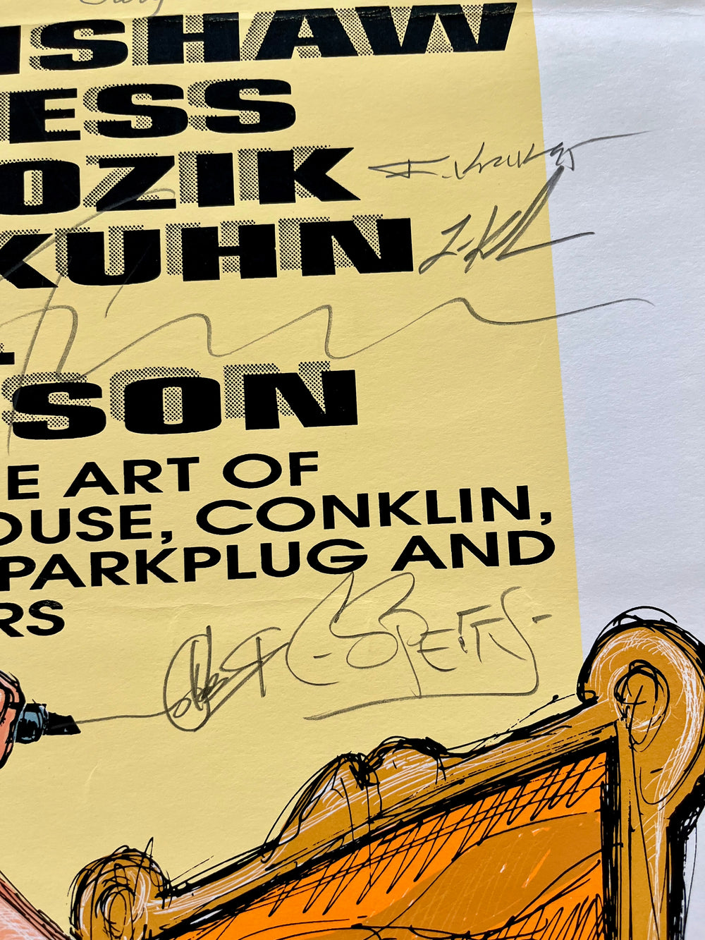 Derek Hess Visual Jams 1995 Multi-Signed Rock Art Poster #26/300 Gary Grimshaw