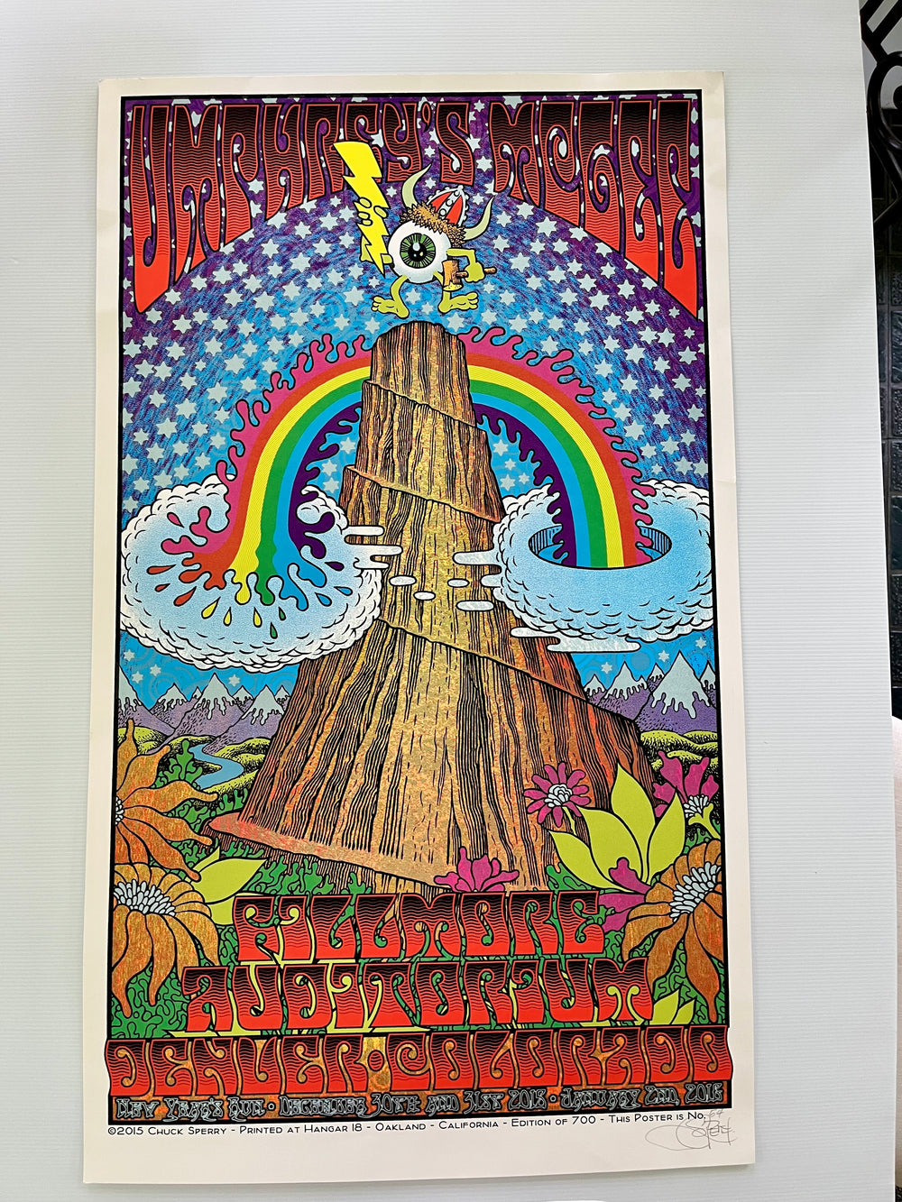 Chuck Sperry Umphrey’s McGee 2015 Fillmore Denver Signed #54/700 Concert Poster