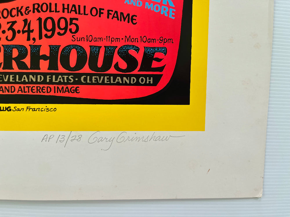 Gary Grimshaw VISUAL JAMS 1995 Signed AP 13/28 Rock Hall Cleveland Poster