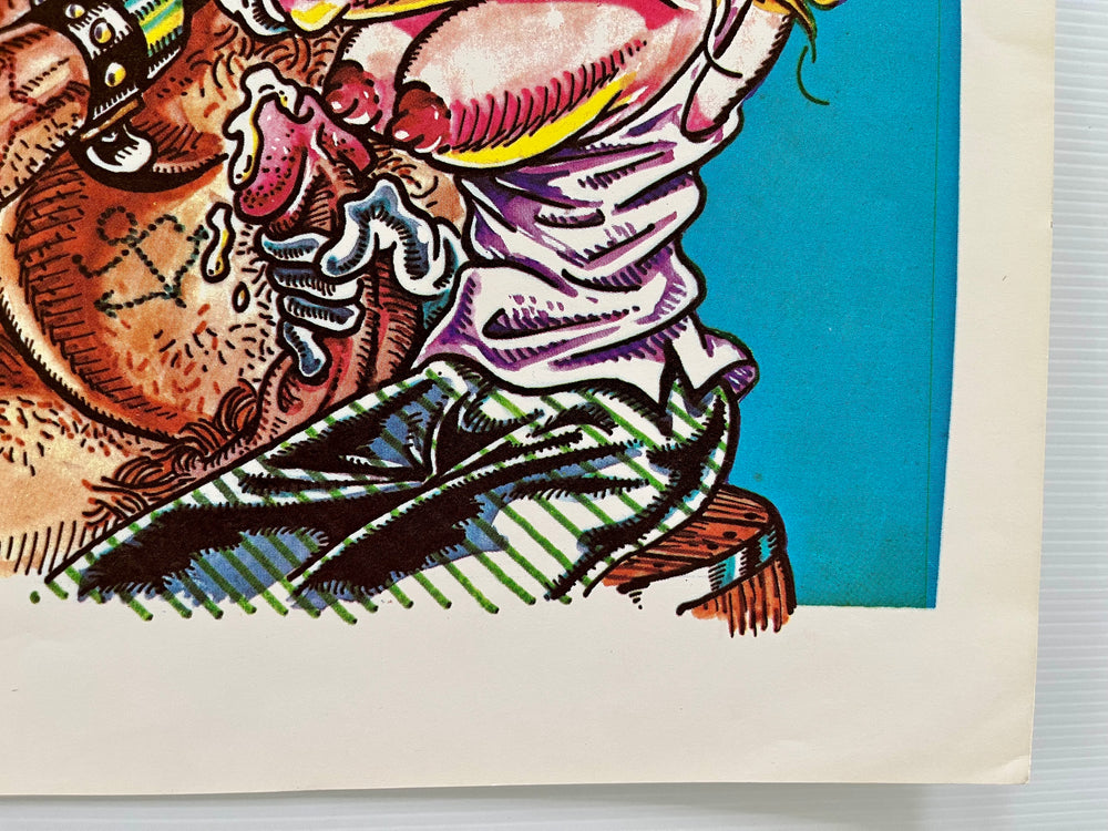1974 S. Clay Wilson PORK Underground Comix Original Promo Poster 24x20