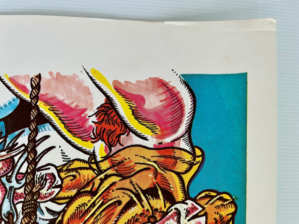 1974 S. Clay Wilson PORK Underground Comix Original Promo Poster 24x20