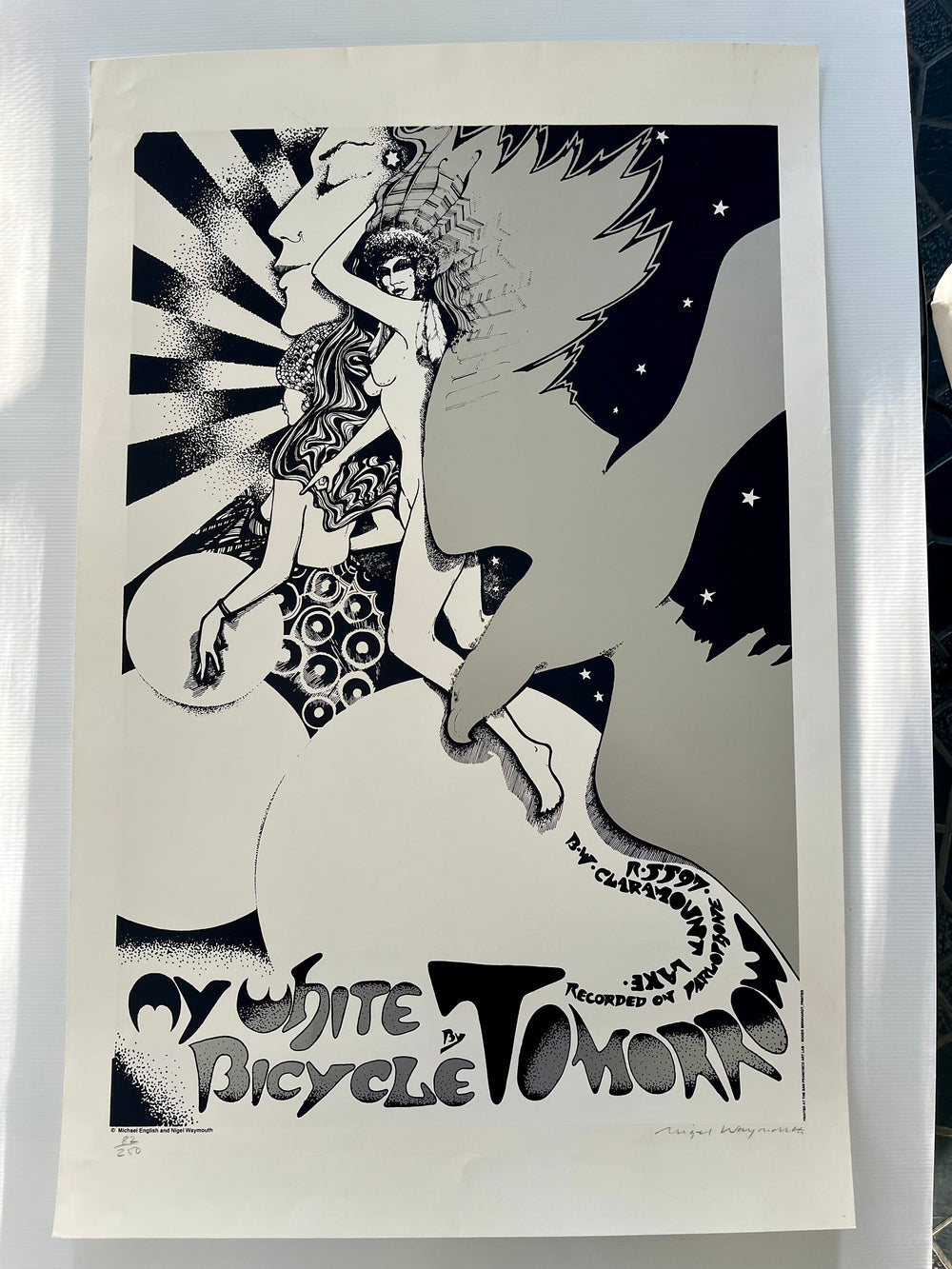 Nigel Waymouth Tomorrow My White Bicycle Signed #82/250 Hapshash Screenprint