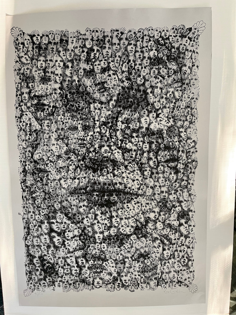 Lee Conklin FACES Signed #45/50 Limited Edition Psychedelic Serigraph BG-112 Art