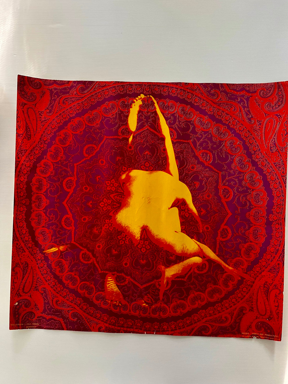 Paul Kagan YAB-YUM Family Dog 1967 Original Psychedelic Poster Red Purple Variant