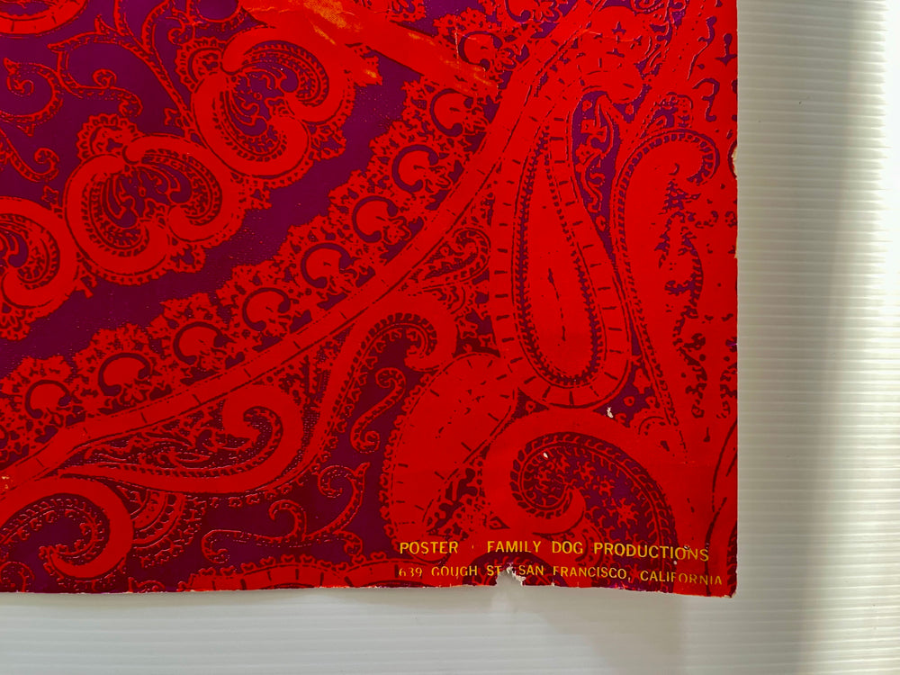 Paul Kagan YAB-YUM Family Dog 1967 Original Psychedelic Poster Red Purple Variant