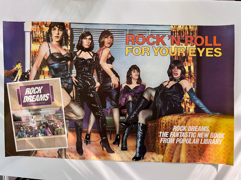 1974 Guy Peellaert ROCK DREAMS Rolling Stones Original Promo Poster Nik Cohn