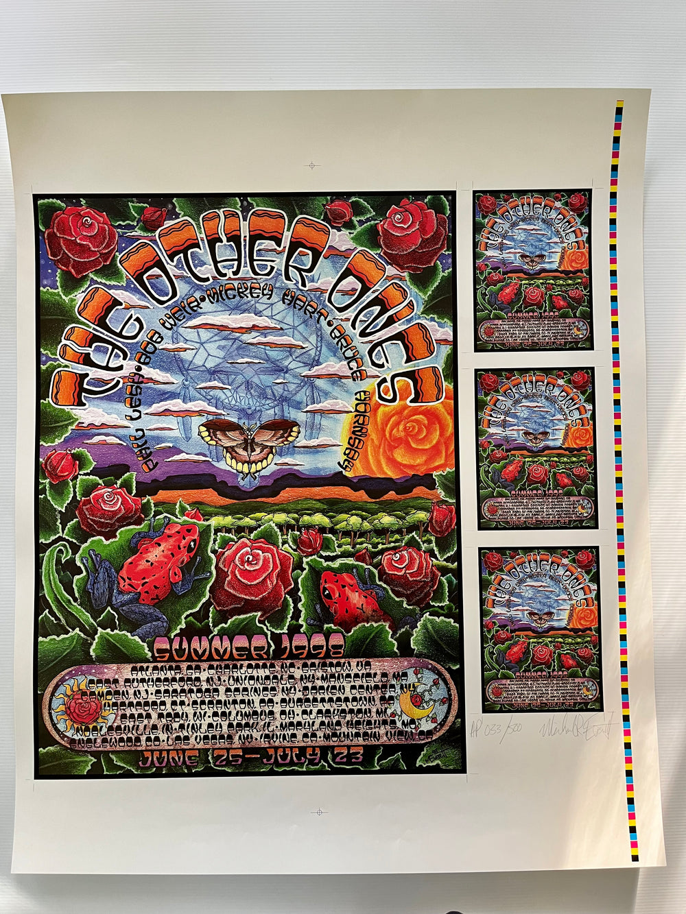 Michael Everett The Other Ones 1998 Signed AP #33/500 Uncut Proof Grateful Dead