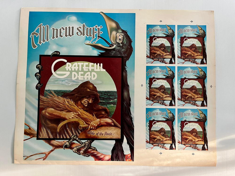 Rick Griffin Grateful Dead Wake of the Flood 1973 Original Uncut Printer Proof 23x29
