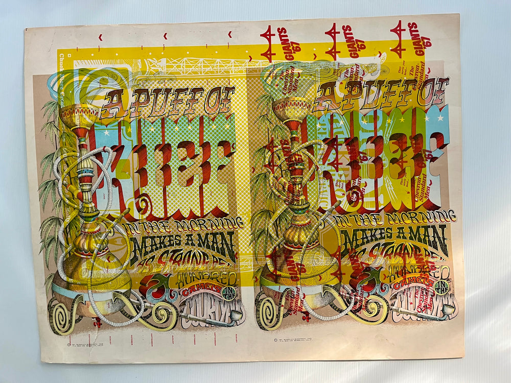 Rick Griffin A Puff of Kief 1967 Berkeley Bonaparte No.12 Uncut Printer Proof Sheet