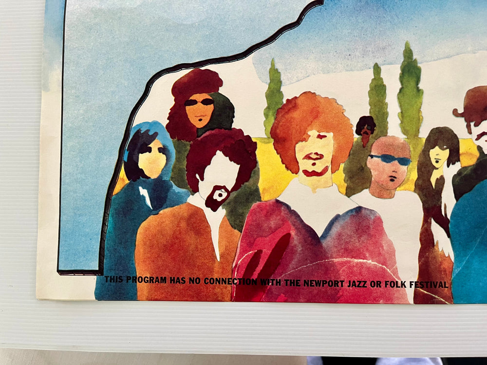 1969 Newport 69 Devonshire Downs Jimi Hendrix Original Concert Poster 24x36