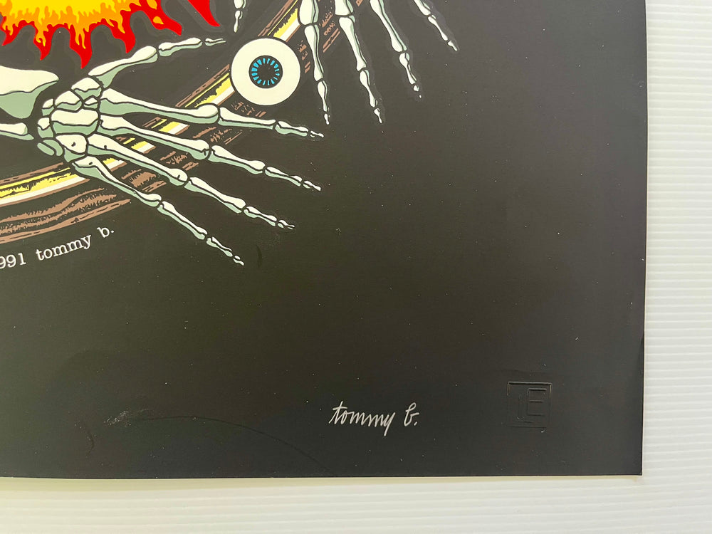 Tommy B Dead Heads 1991 Signed #15/140 Grateful Dead Skeleton Art Print
