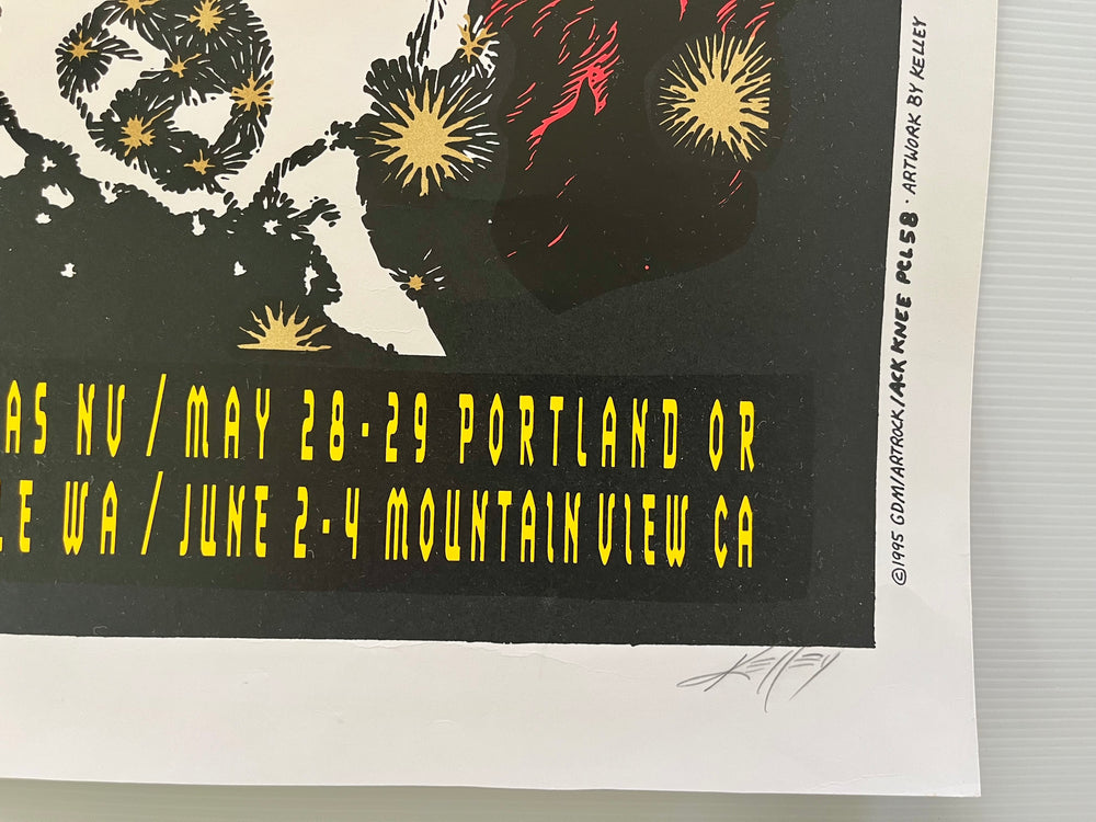Grateful Dead 1995 West Coast Tour Alton Kelley Signed #396/2500 Concert Poster