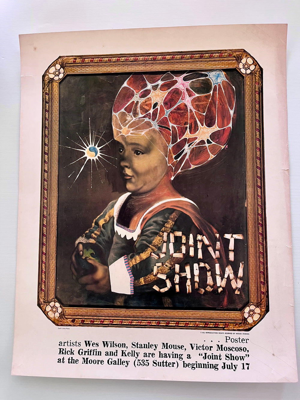 Stanley Mouse 1967 Joint Show Moore Gallery SF Psychedelic Poster 2nd Printing
