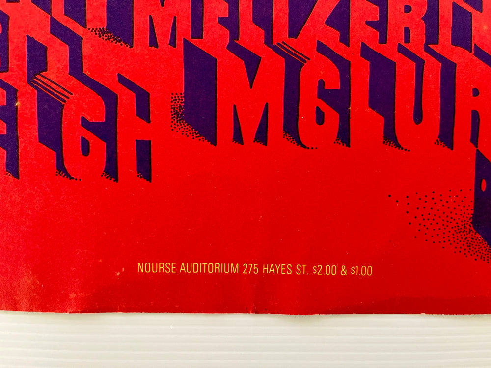 1968 Victor Moscoso Incredible Poetry NR-24 B-5 Original Poster Ginsberg Ferlinghetti