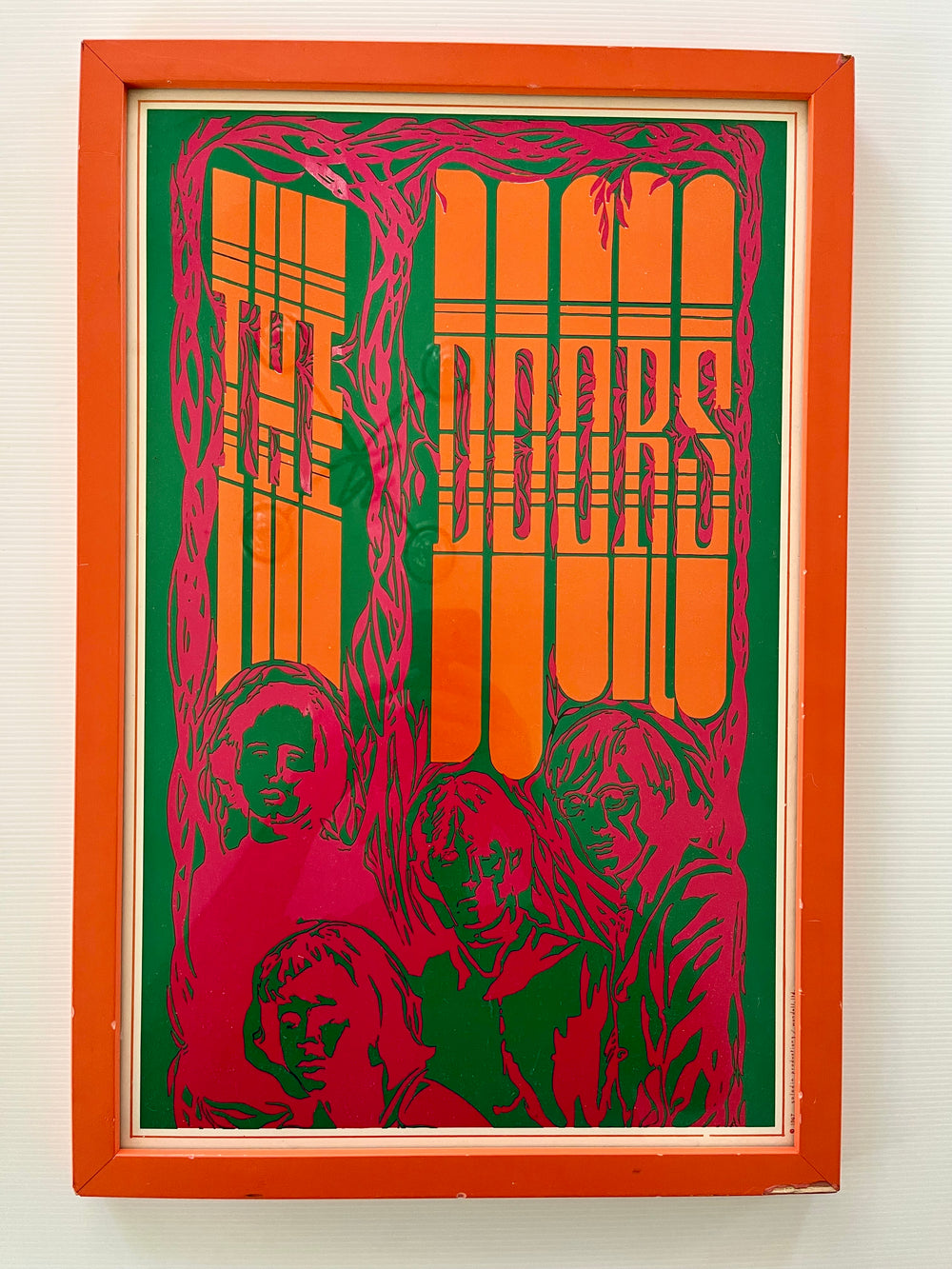 1967 The Doors Original Saladin Productions Psychedelic Poster Jim Morrison Framed
