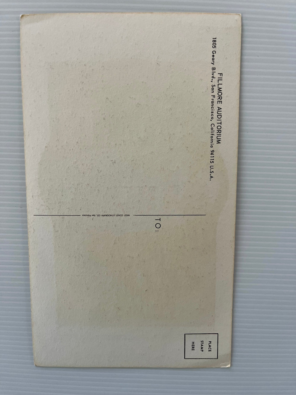 1966 Yardbirds Jeff Beck Jimmy Page BG-33 Fillmore Original Concert Postcard 7.5x4.5