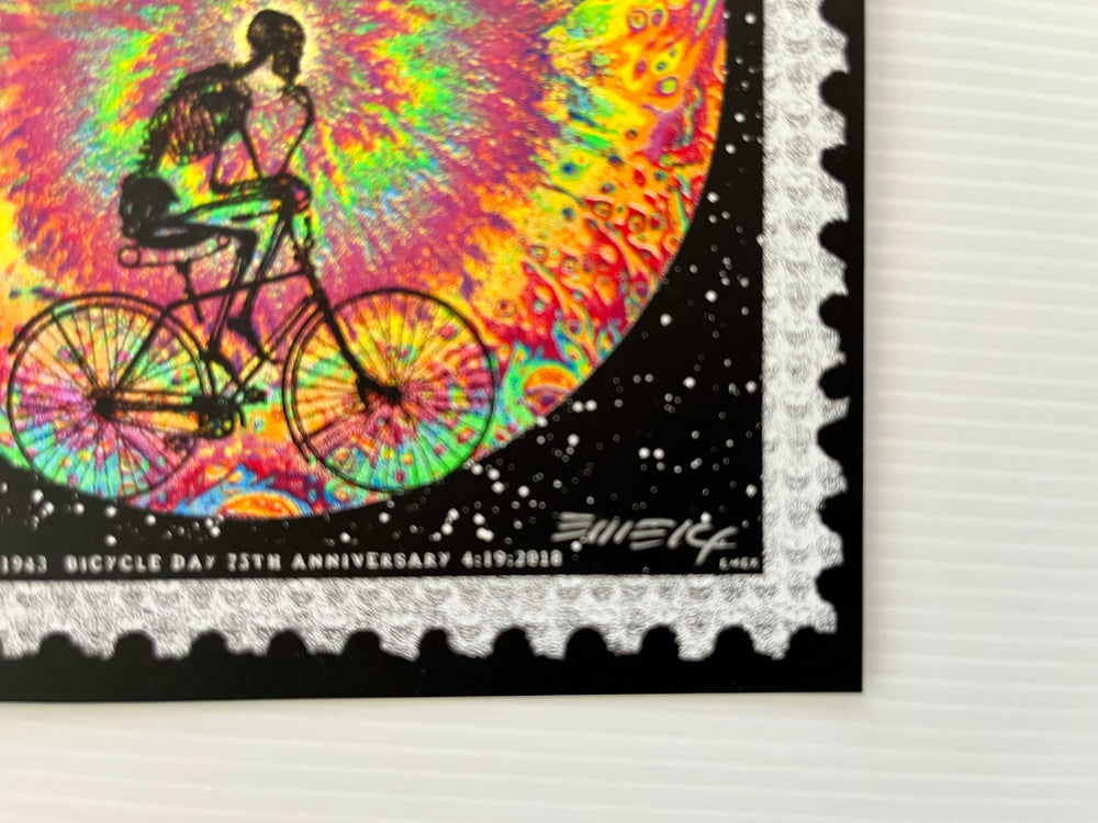 EMEK Signed Bicycle Day 75th Anniversary 2018 LSD Albert Hofmann 6x6 Mini Print