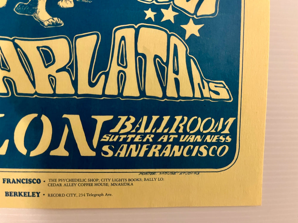 Vintage 1966 FD-23 Captain Beefheart Charlatans Avalon Concert Handbill Flyer Mouse