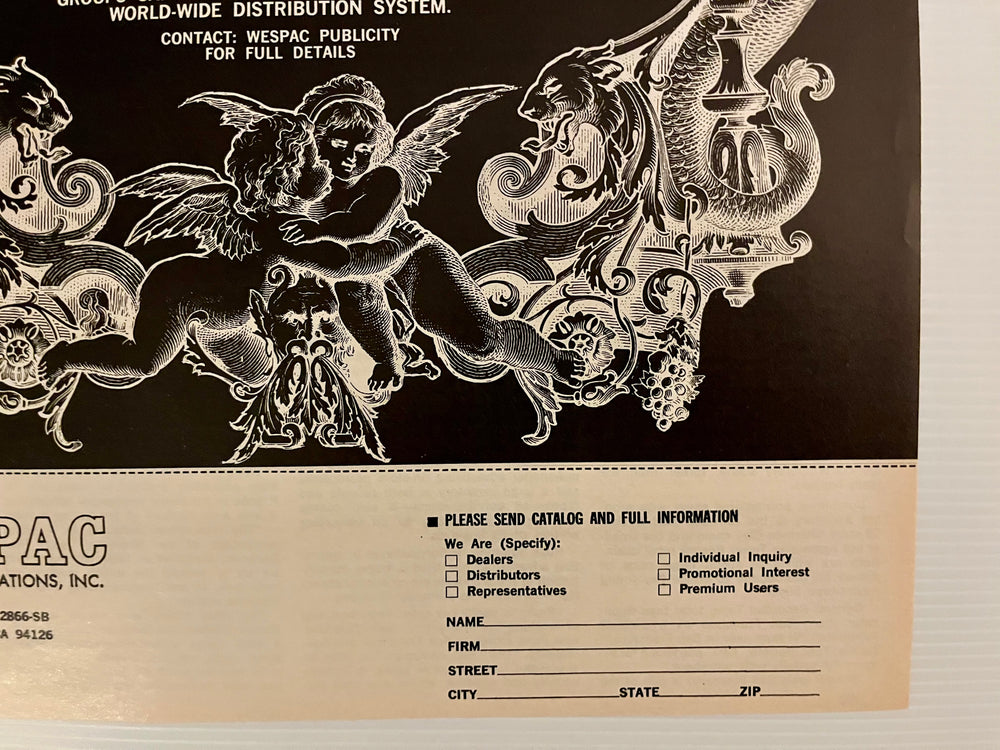 1968 WESPAC San Francisco Happenings Psychedelic Poster Catalog Advertising Sheet
