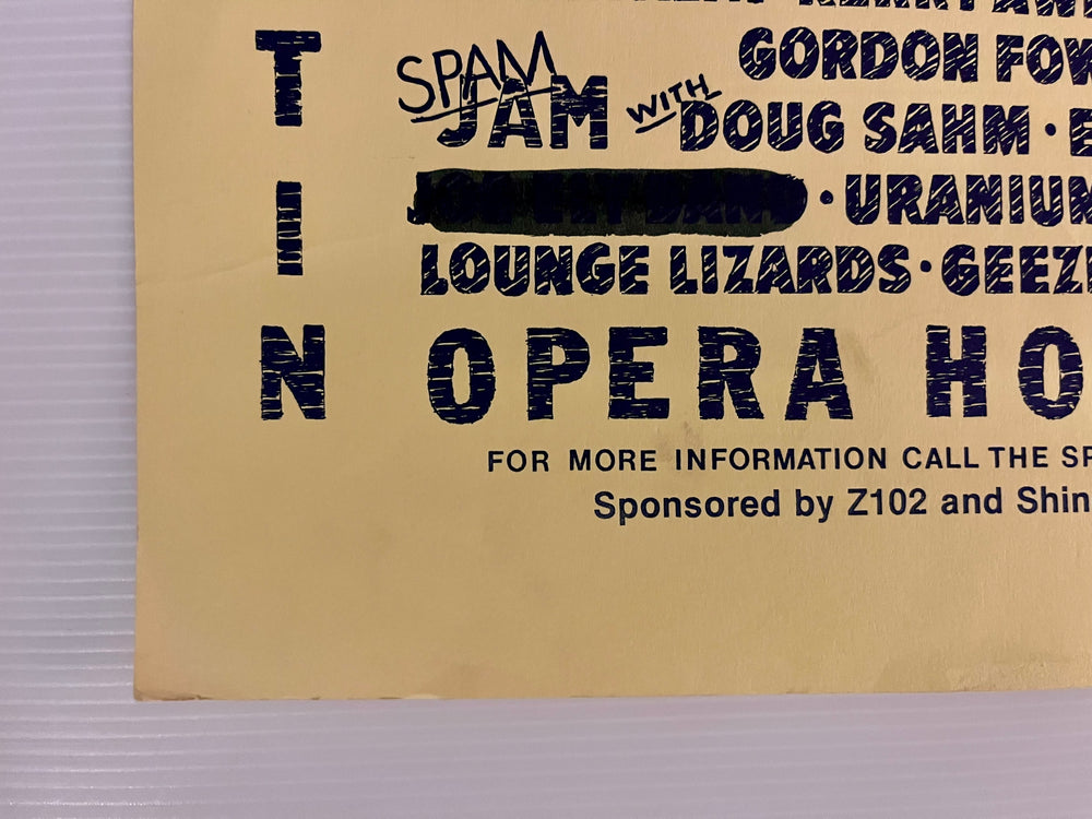1988 SPAMARAMA Austin Opera House Original Poster Doug Sahm Sam Yeates Texas