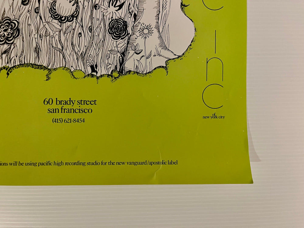 1968 Pacific High Recording Studio 12-Track San Francisco Psychedelic Poster Grateful Dead Era